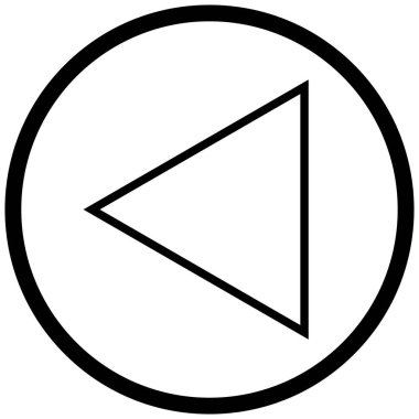 sol okun siyah minimalist vektör simgesi