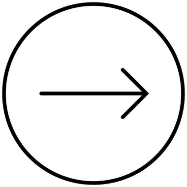Sağ okun siyah minimalist vektör simgesi