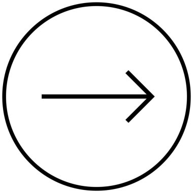 Sağ okun siyah minimalist vektör simgesi