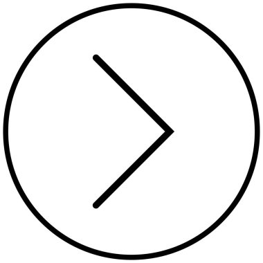 Sağ okun siyah minimalist vektör simgesi