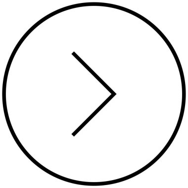 Sağ okun siyah minimalist vektör simgesi