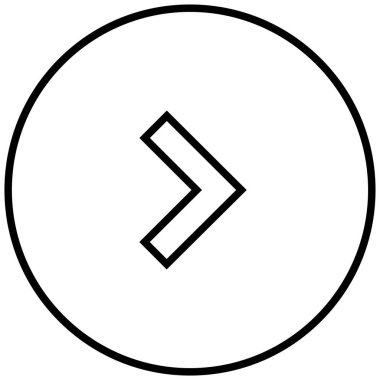 Sağ okun siyah minimalist vektör simgesi