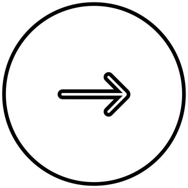 Sağ okun siyah minimalist vektör simgesi