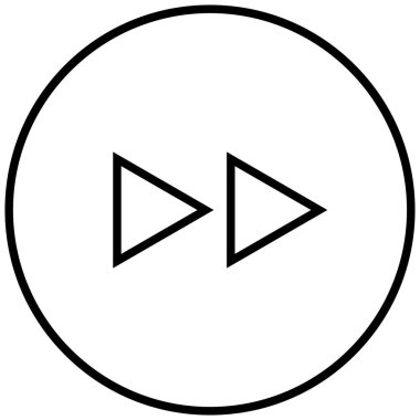 Sağ okların siyah minimalist vektör simgesi