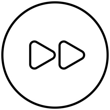 Sağ okların siyah minimalist vektör simgesi