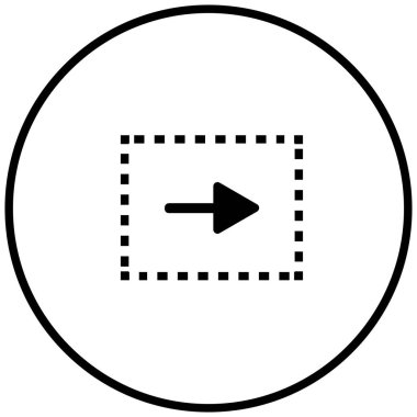 Sağ okun siyah minimalist vektör simgesi