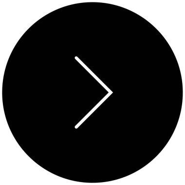 Sağ okun siyah minimalist vektör simgesi