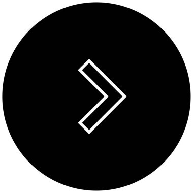 Sağ okun siyah minimalist vektör simgesi