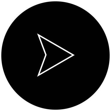 Sağ okun siyah minimalist vektör simgesi