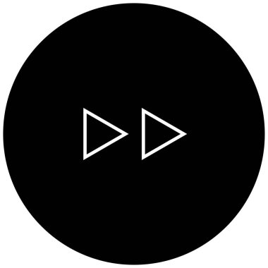 Sağ okların siyah minimalist vektör simgesi