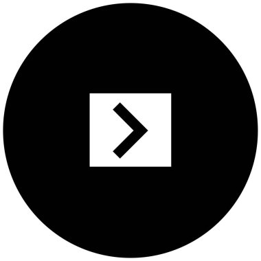 Sağ okun siyah minimalist vektör simgesi
