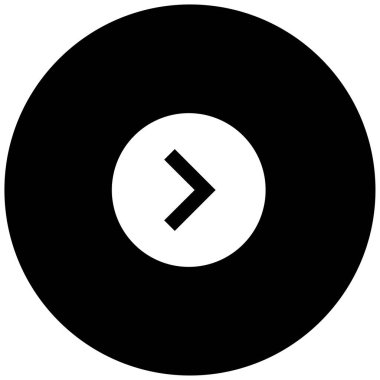 Sağ okun siyah minimalist vektör simgesi