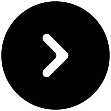 Sağ okun siyah minimalist vektör simgesi