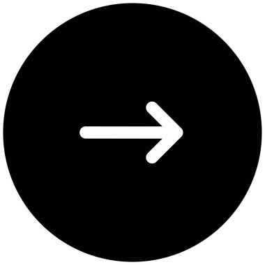 Sağ okun siyah minimalist vektör simgesi