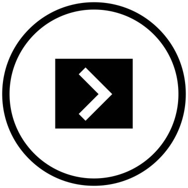 Sağ okun siyah minimalist vektör simgesi