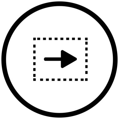 Sağ okun siyah minimalist vektör simgesi