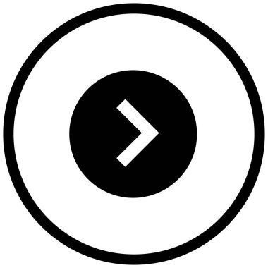 Sağ okun siyah minimalist vektör simgesi