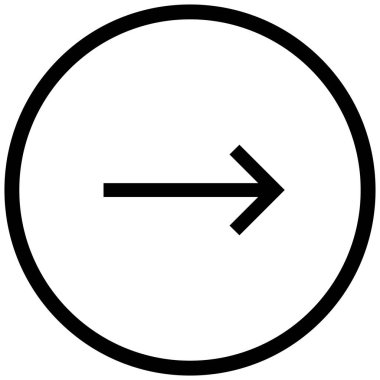 Sağ okun siyah minimalist vektör simgesi