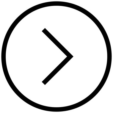 Sağ okun siyah minimalist vektör simgesi