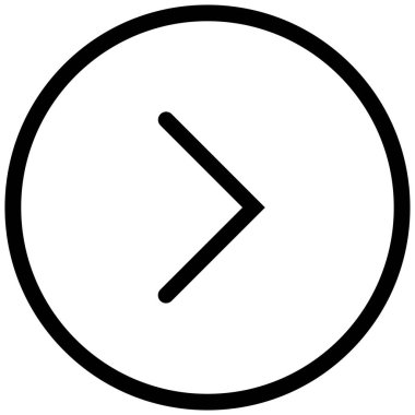 Sağ okun siyah minimalist vektör simgesi