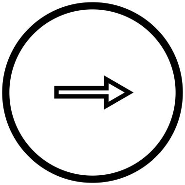 Sağ okun siyah minimalist vektör simgesi