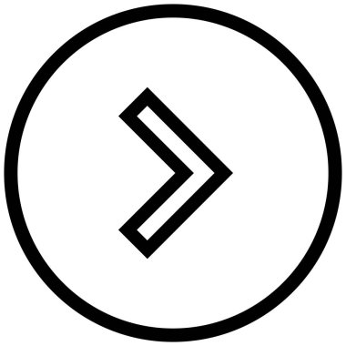 Sağ okun siyah minimalist vektör simgesi