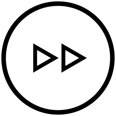 Sağ okların siyah minimalist vektör simgesi