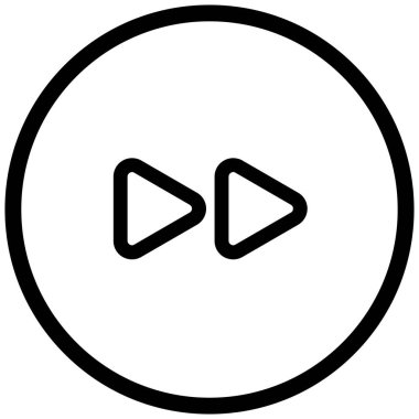 Sağ okların siyah minimalist vektör simgesi