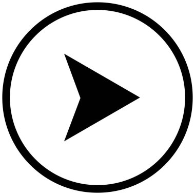 Sağ okun siyah minimalist vektör simgesi