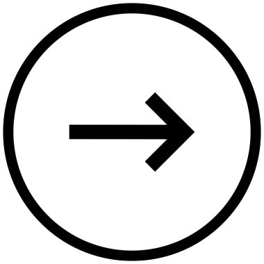 Sağ okun siyah minimalist vektör simgesi