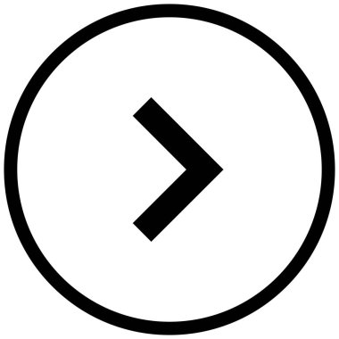Sağ okun siyah minimalist vektör simgesi