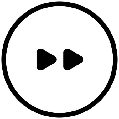 Sağ okların siyah minimalist vektör simgesi