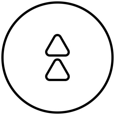 Yukarı okların siyah minimalist vektör simgesi