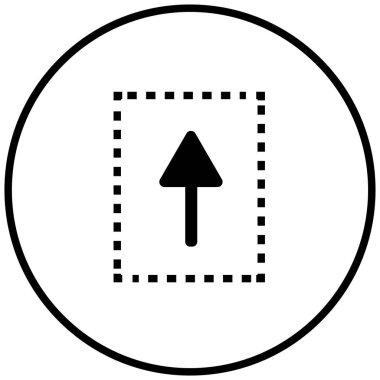 yukarı okun siyah minimalist vektör simgesi