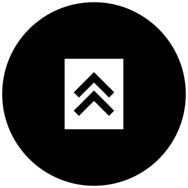 Yukarı okların siyah minimalist vektör simgesi