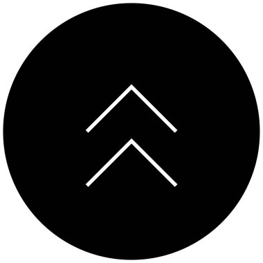 Yukarı okların siyah minimalist vektör simgesi