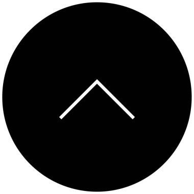 yukarı okun siyah minimalist vektör simgesi