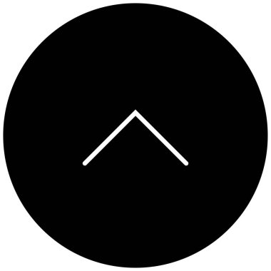 yukarı okun siyah minimalist vektör simgesi