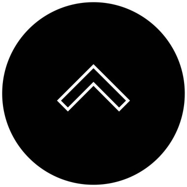 yukarı okun siyah minimalist vektör simgesi