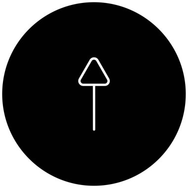 yukarı okun siyah minimalist vektör simgesi