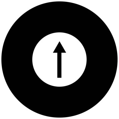 yukarı okun siyah minimalist vektör simgesi
