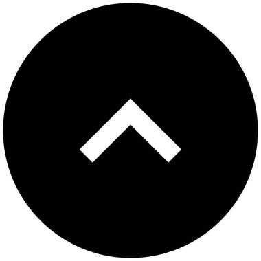 yukarı okun siyah minimalist vektör simgesi