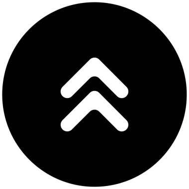 Yukarı okların siyah minimalist vektör simgesi