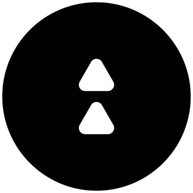 Yukarı okların siyah minimalist vektör simgesi