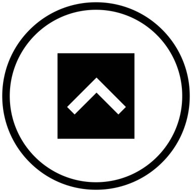 yukarı okun siyah minimalist vektör simgesi