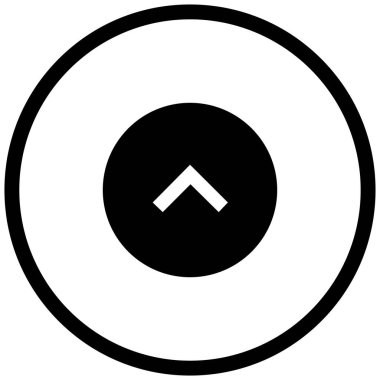 yukarı okun siyah minimalist vektör simgesi