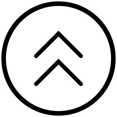Yukarı okların siyah minimalist vektör simgesi