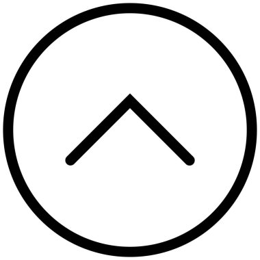 yukarı okun siyah minimalist vektör simgesi