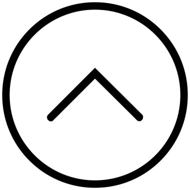 yukarı okun siyah minimalist vektör simgesi
