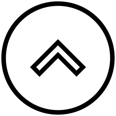 yukarı okun siyah minimalist vektör simgesi